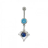 Kissing Dolphins Sterling Silver Body Jewelry BJ021 - Body Jewelrys